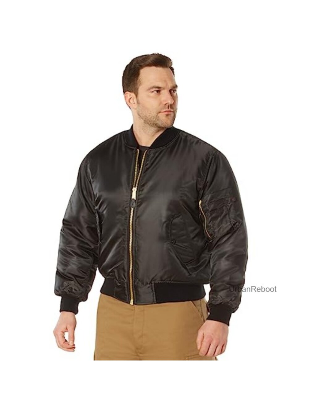 MA-1 Bomber Flight Jacket Nylon Water-Repellent Insulated Aviator Coat